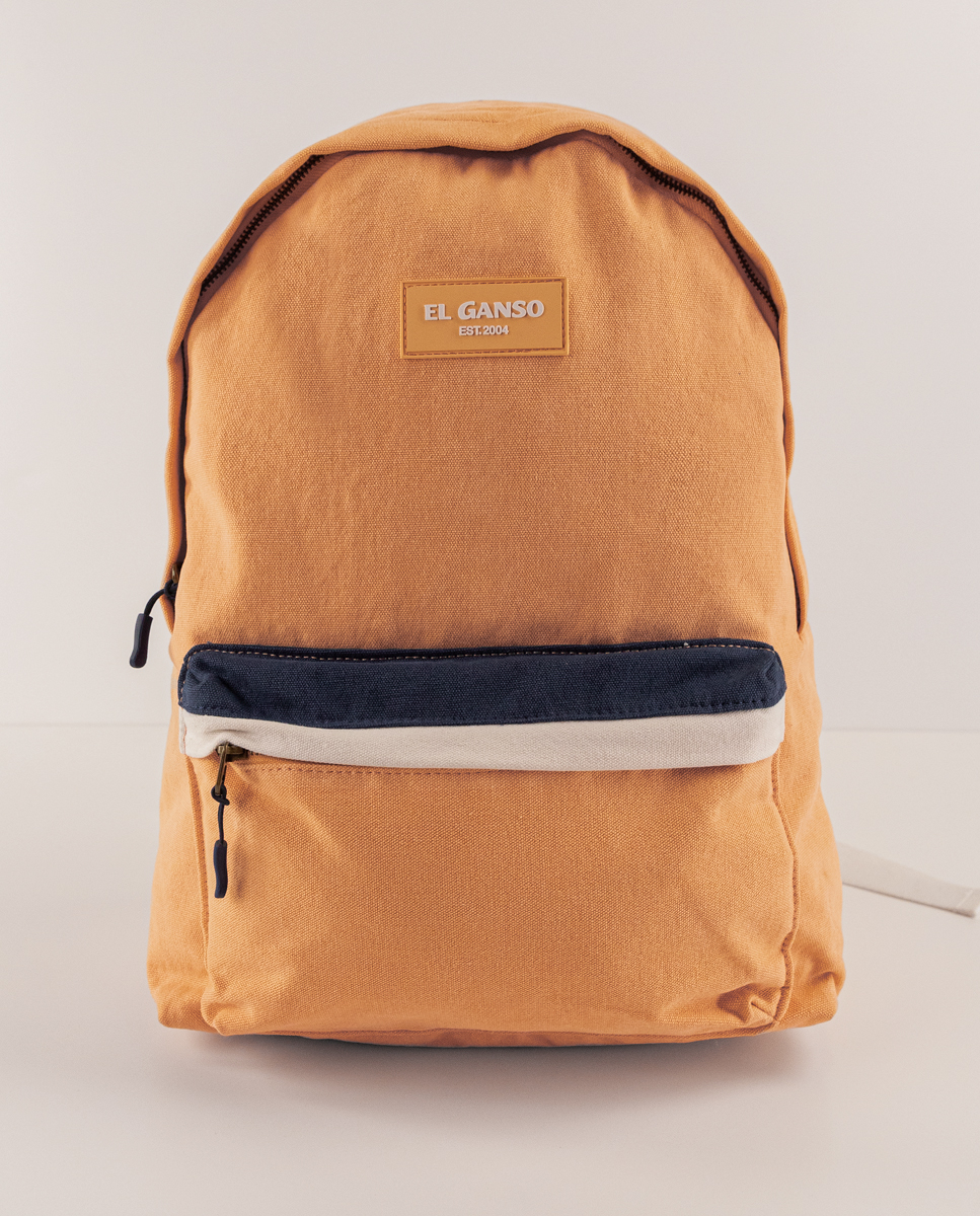 Orange Washed Canvas Backpack