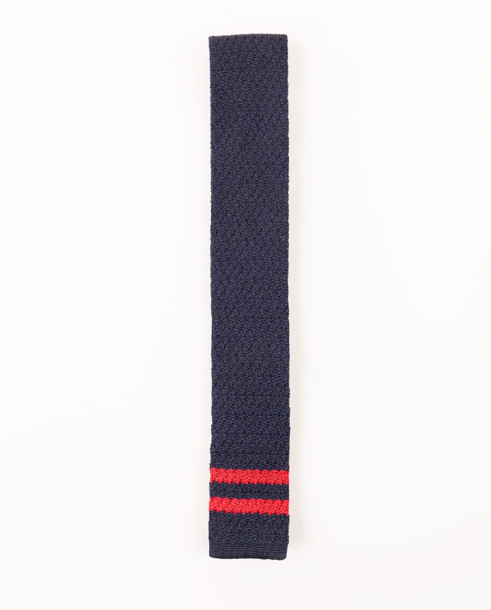 Navy Knit Tie