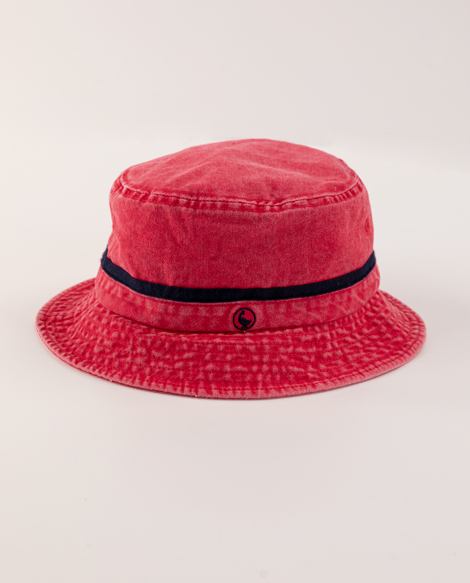 Red Washed Canvas Bucket