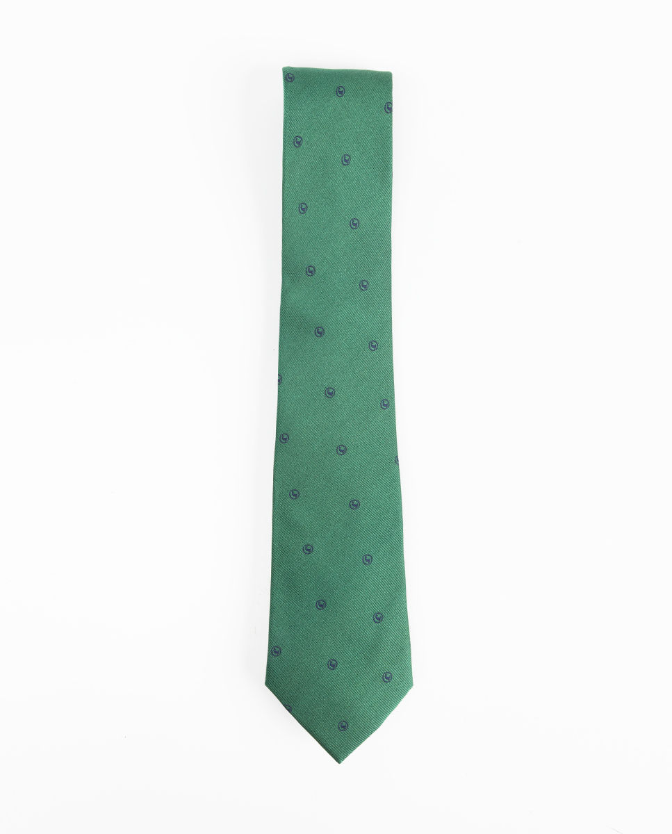 Krawatte mit grünem Logo