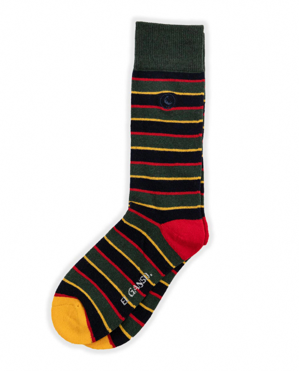 Multicoloured striped socks