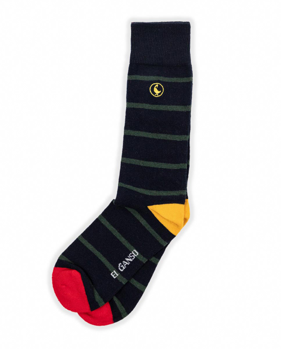 Dual-coloured Striped Socks