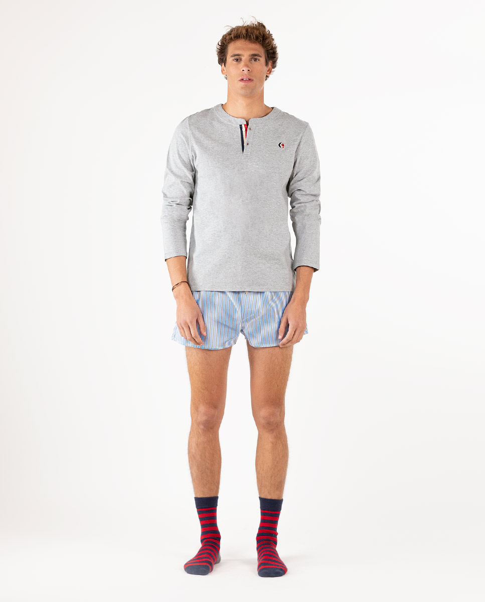 Light Blue Striped Underpants