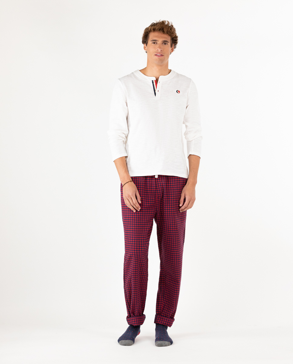 Blue and Red Tartan Trousers