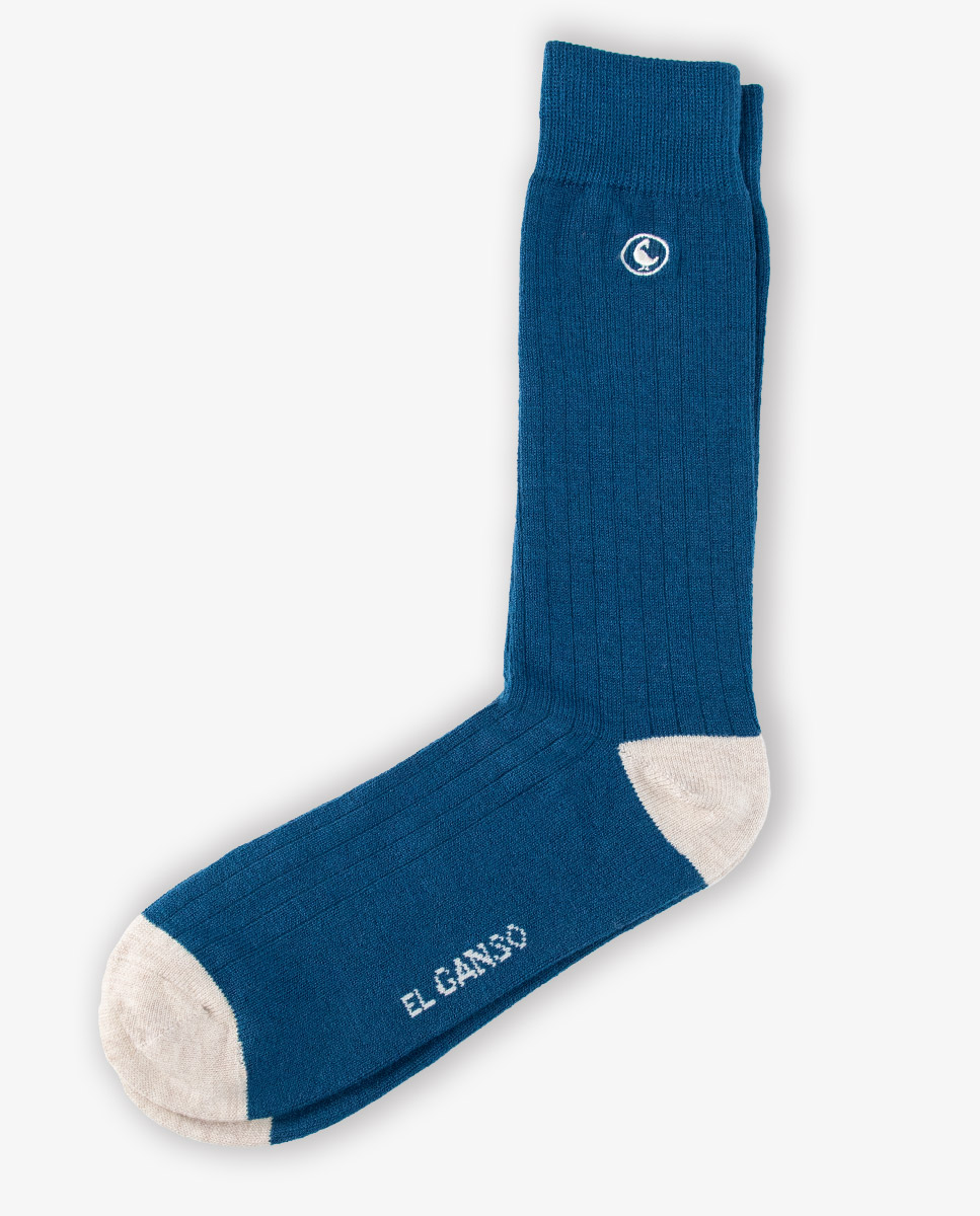 Calcetín Lana Canalé Índigo