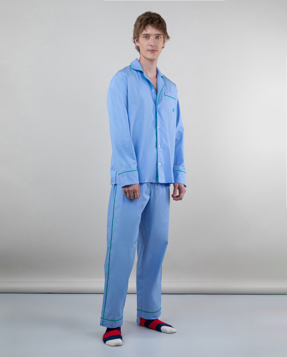 Solid-Coloured Blue Pyjamas