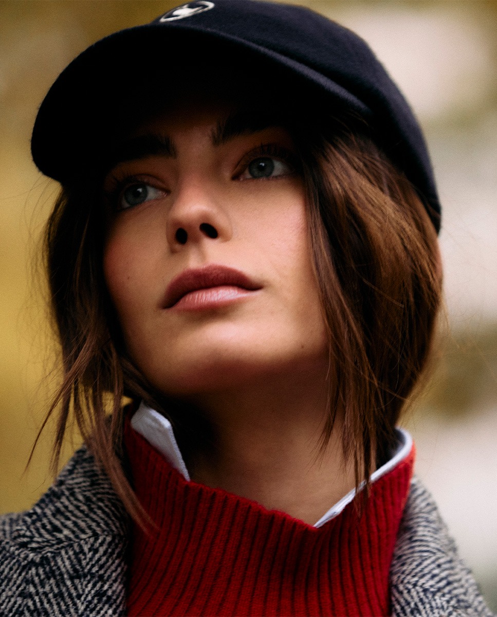 Navy Wool Hat