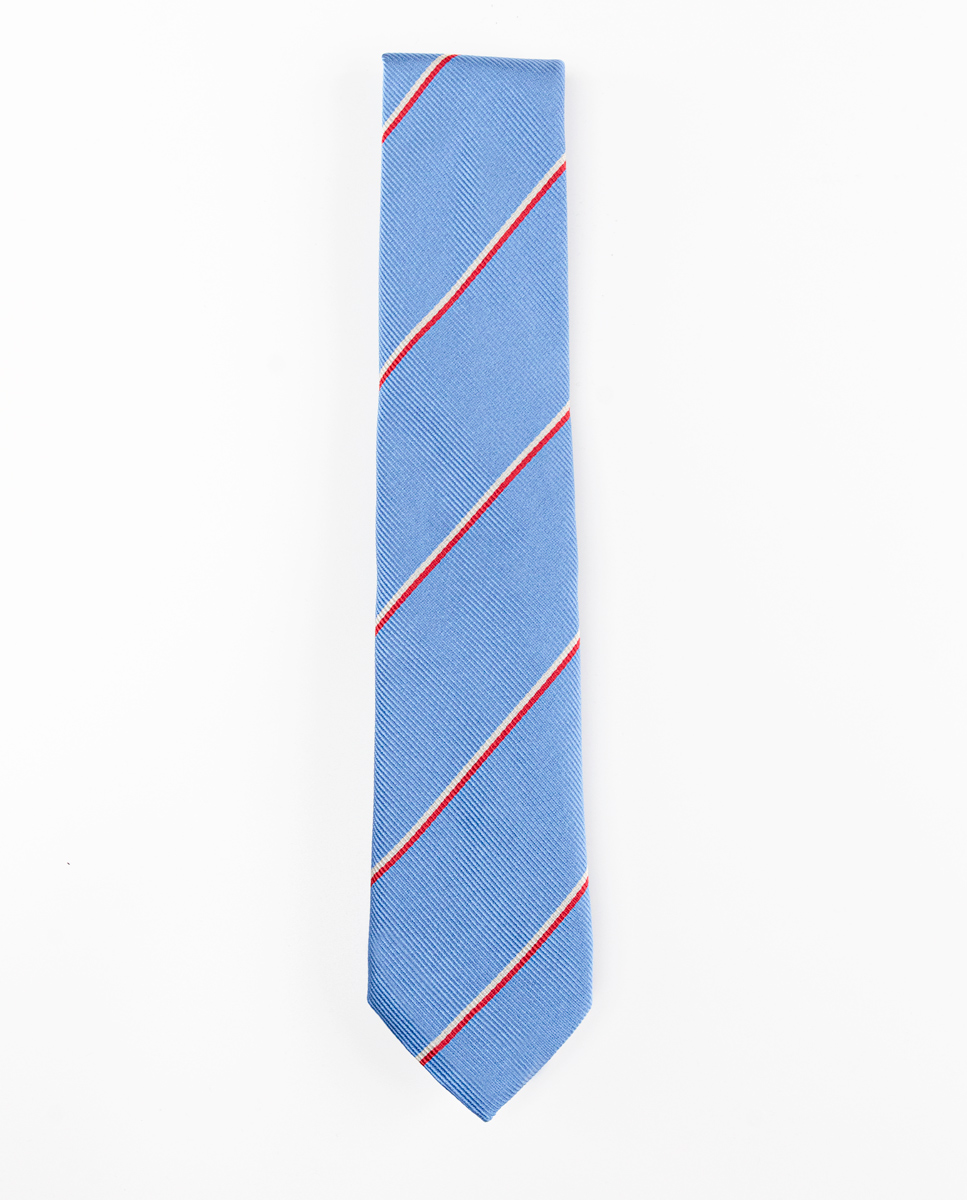 Blue Orange Silk Tie