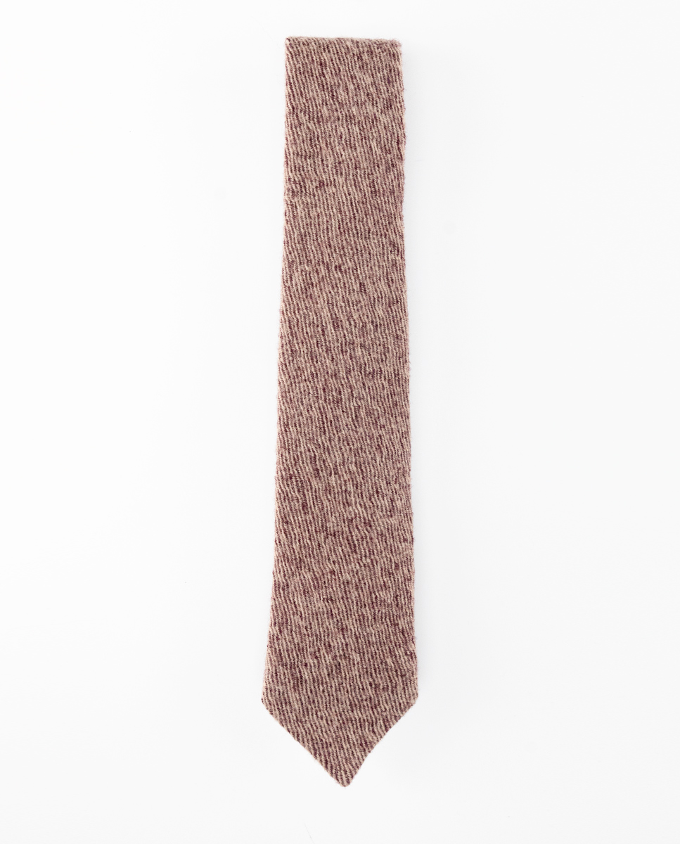 Corbata Lana Espiga Azul