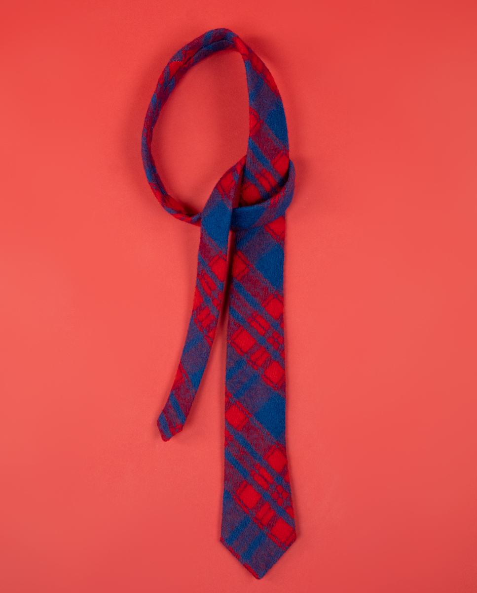 Corbata Lana Cuadro Harrys Marrón