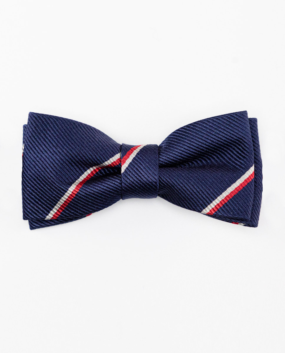 Pajarita Rayas Marino