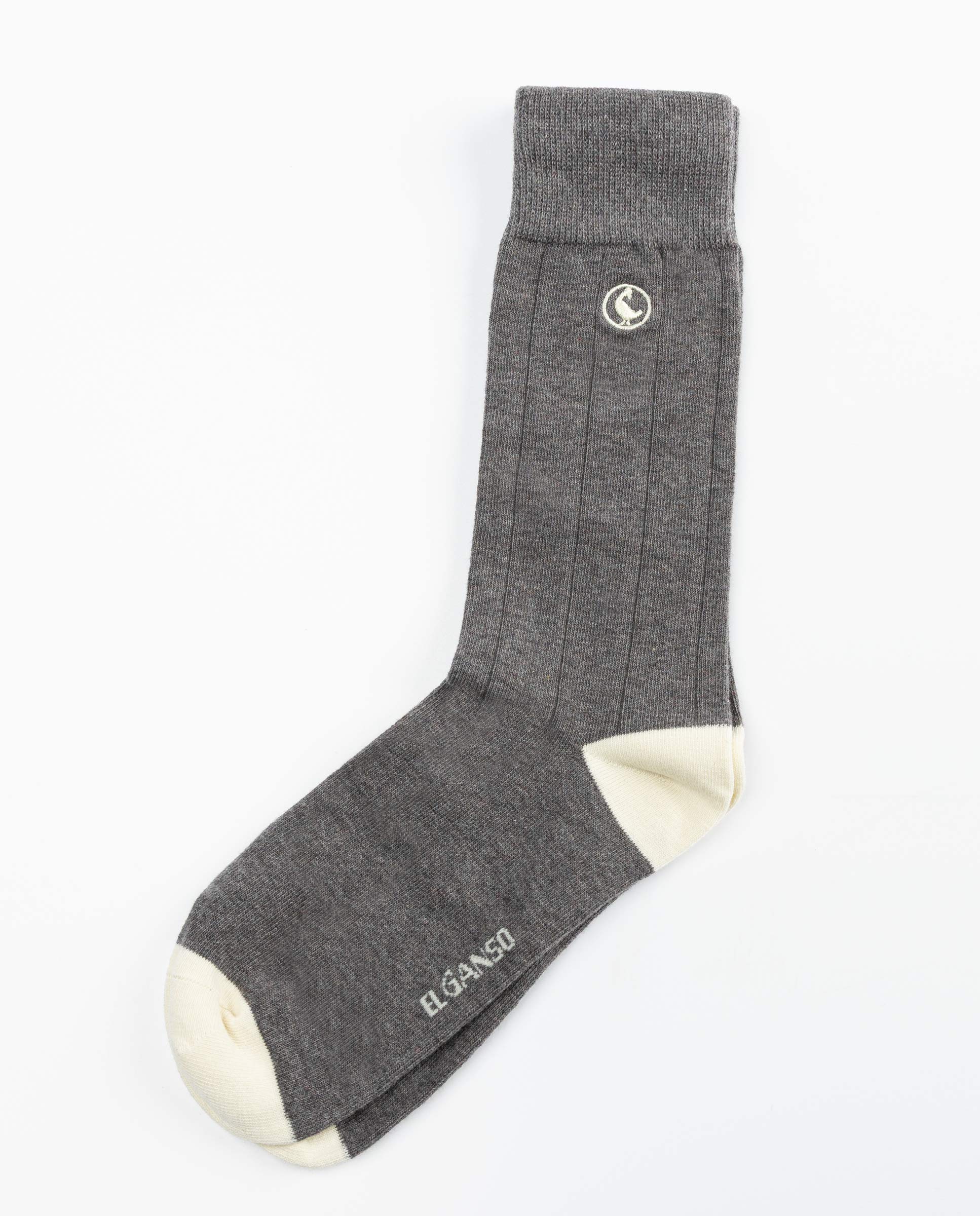 Calcetín Algodón Canalé Gris