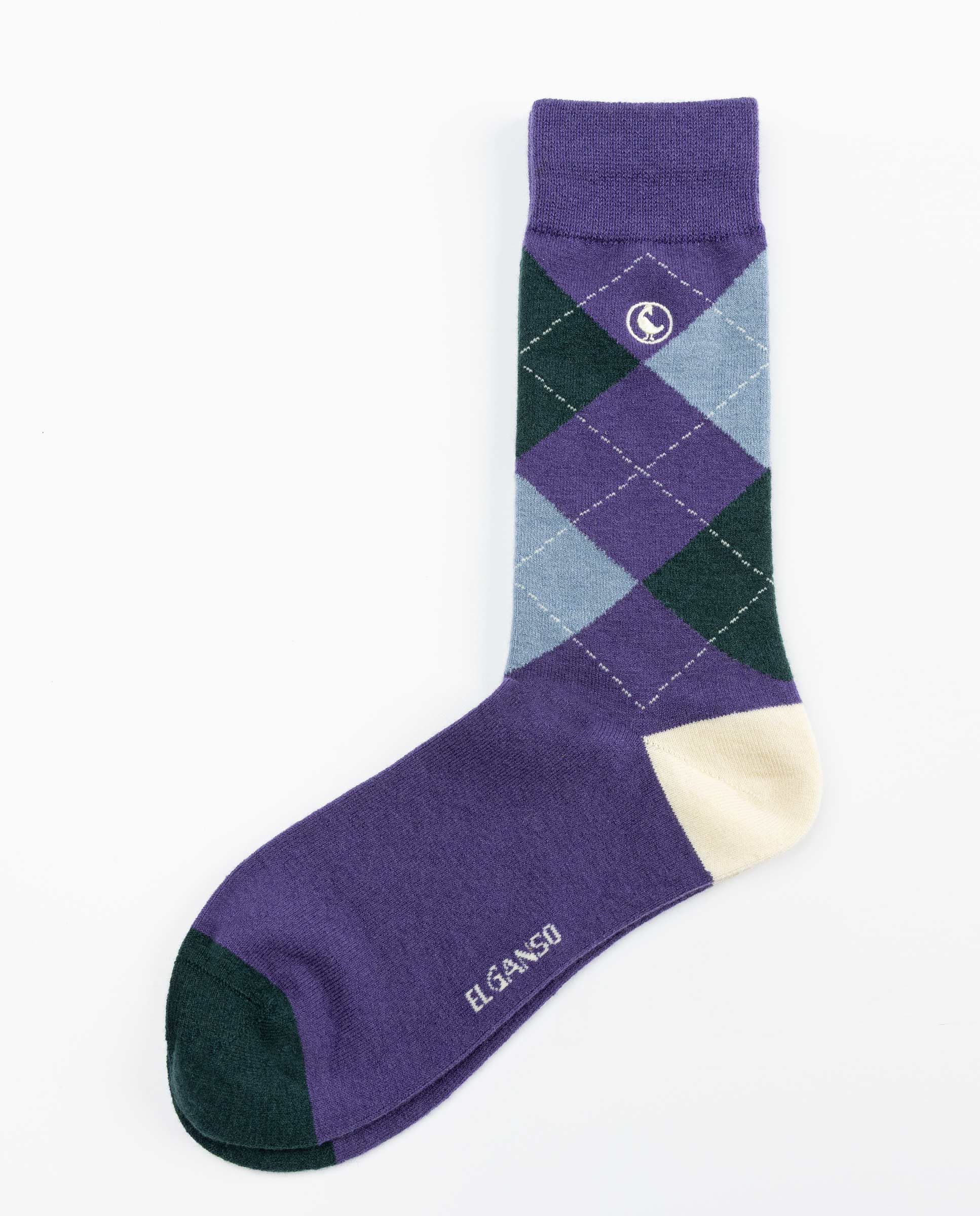 Maroon Diamond Wool Socks