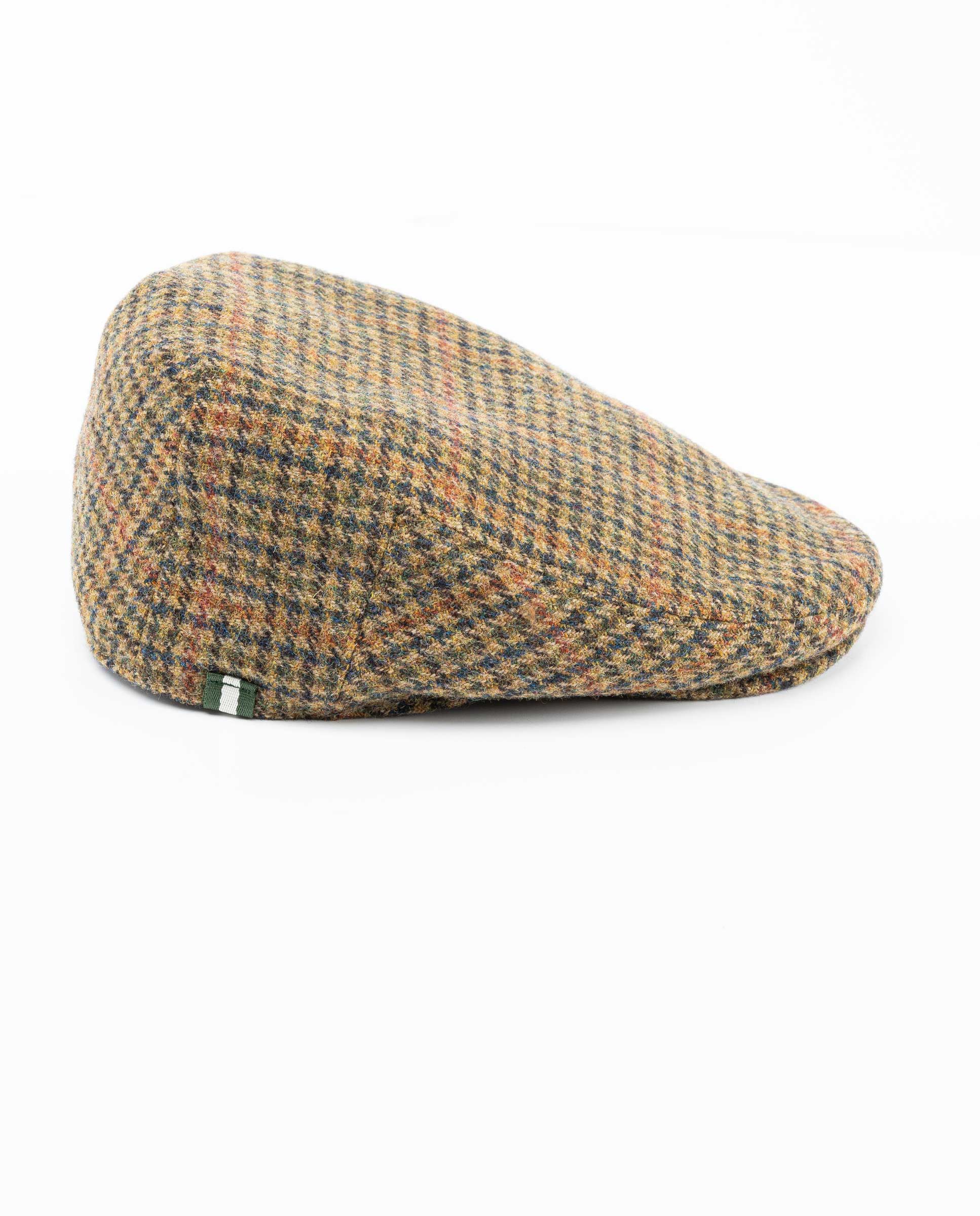 Gorra Plato Lana Cuadro Harris Marrón