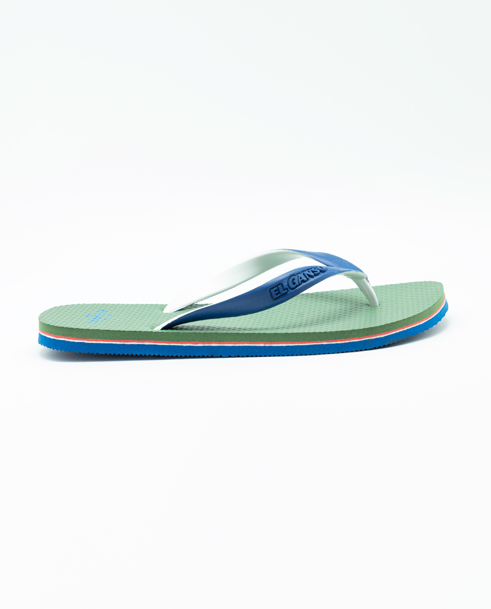Plain Green Flip-Flops