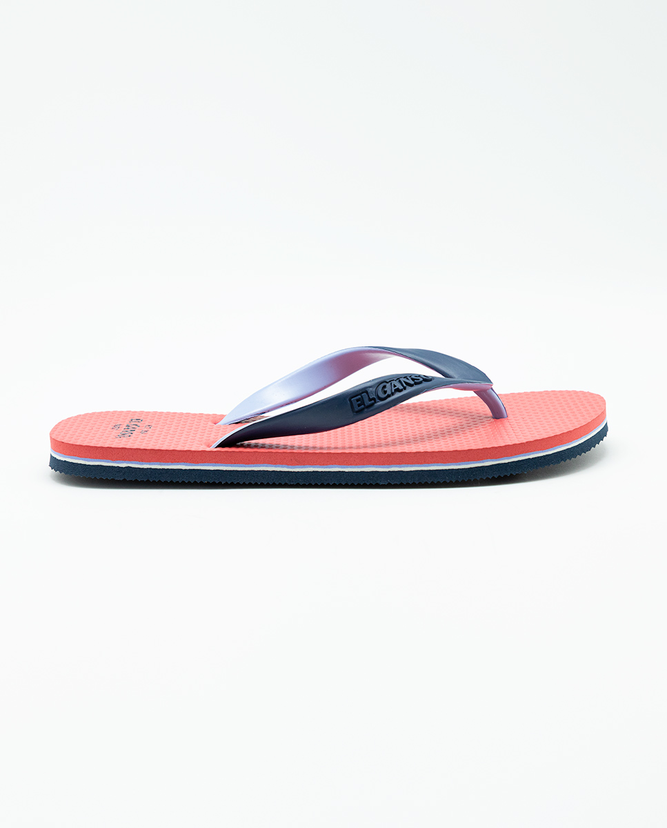 Plain Coral Flip-Flops