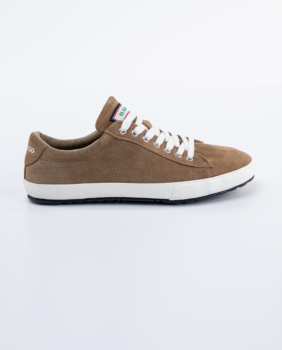 Tan Suede Low Top Sneakers