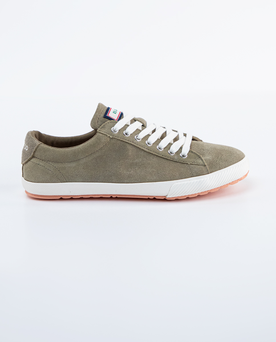 Khaki Suede Low Top Sneakers