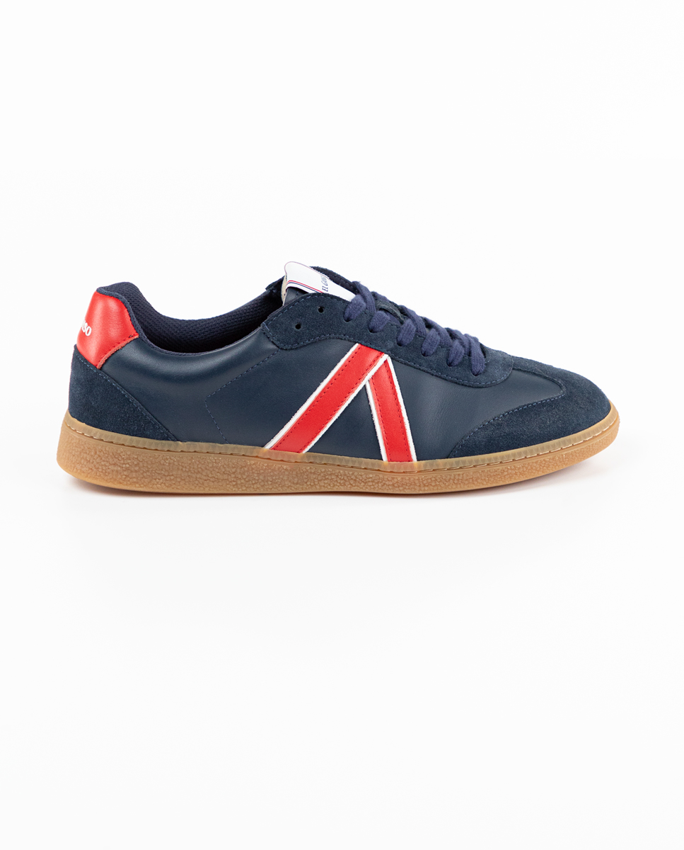 Navy Leather Seventies Sneakers