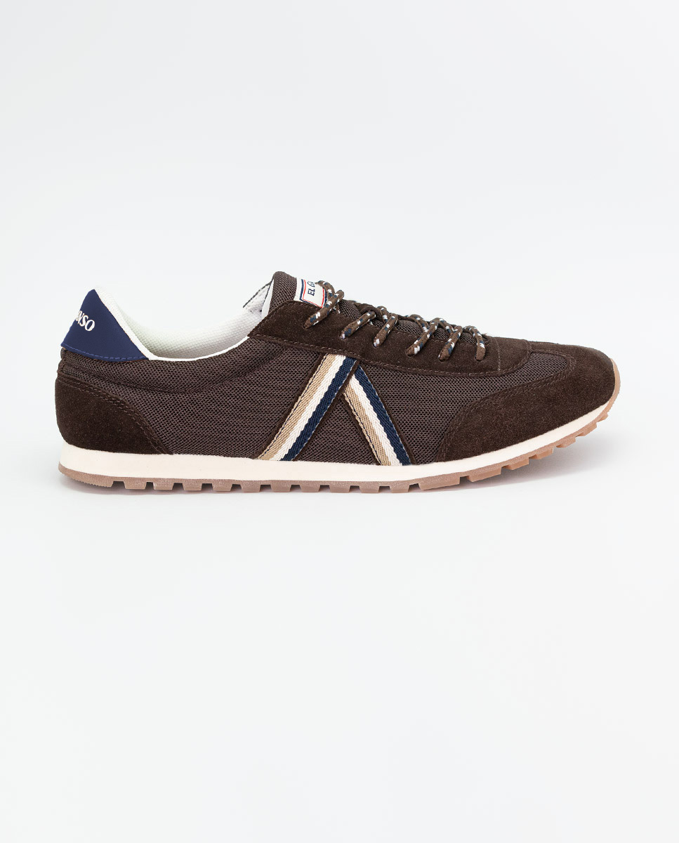 Brown Nylon Running Shoes