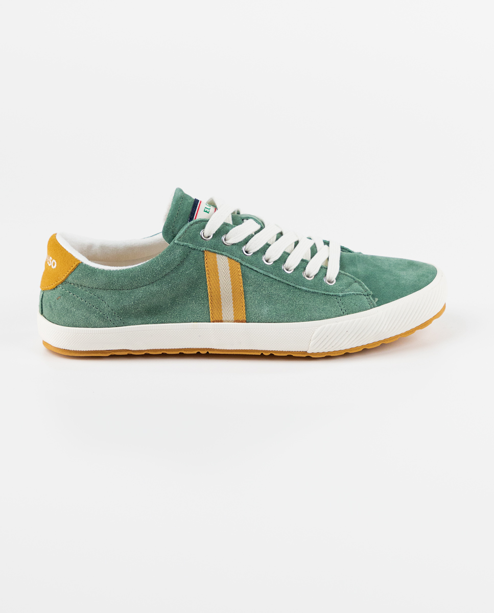 Green Suede Low Tops