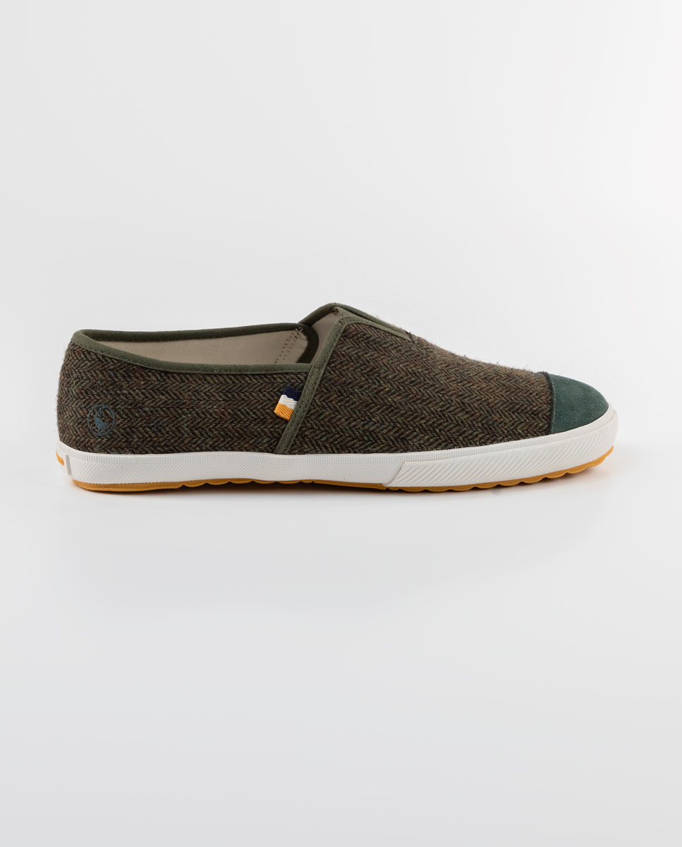 Green Herringbone Urban Espadrilles