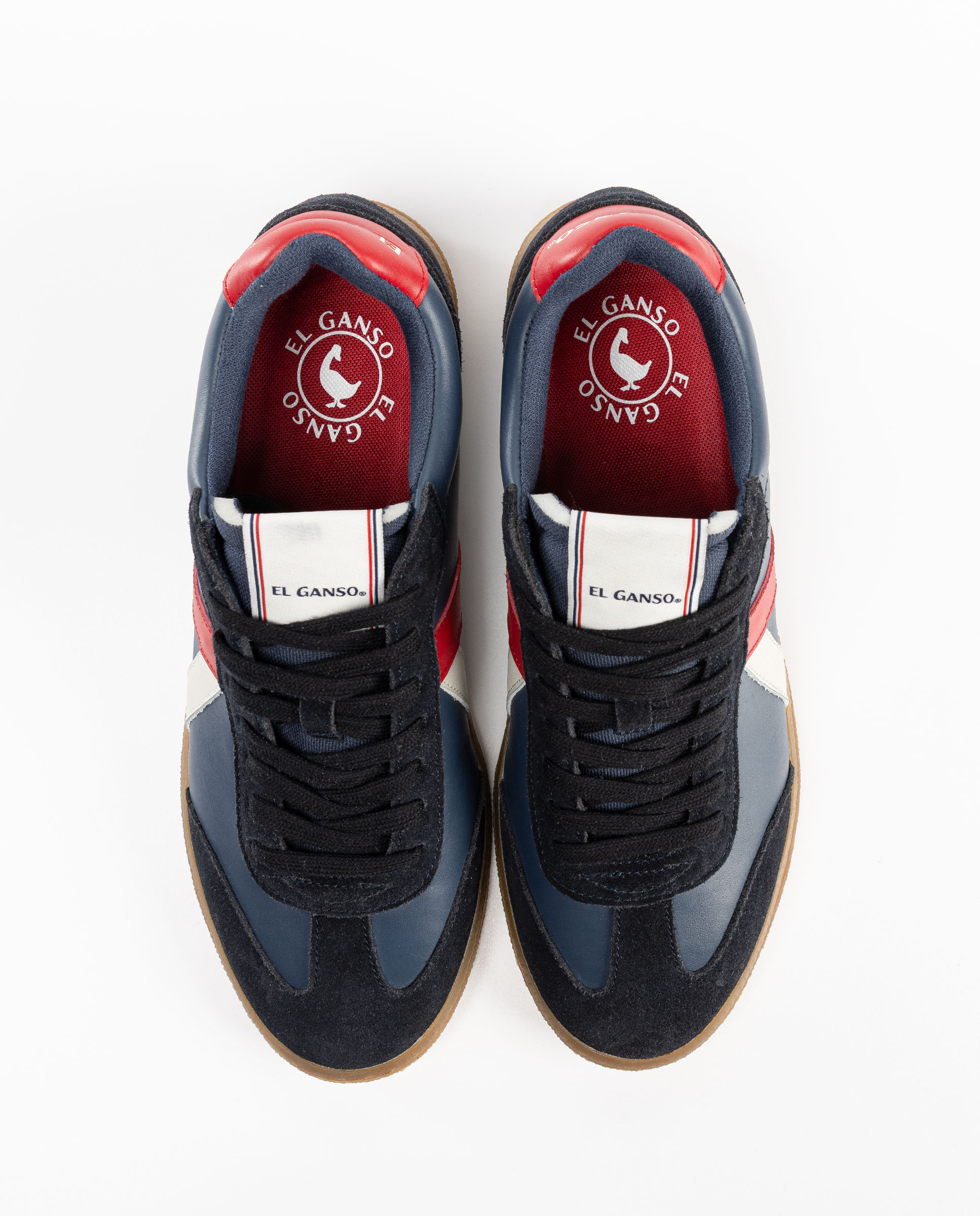 Navy Leather Seventies Sneakers