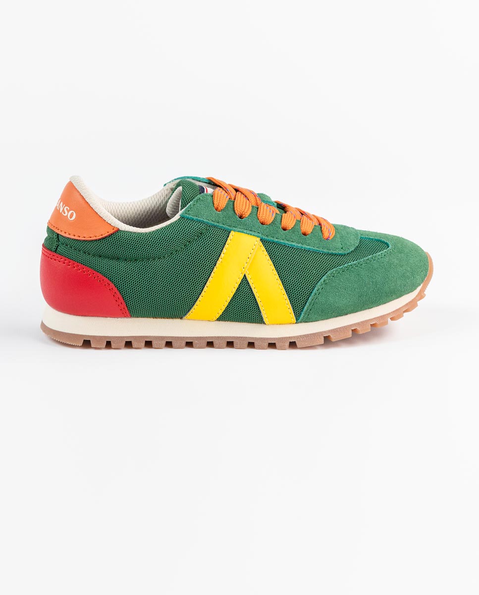 Running Sneaker Green Nylon Walking Kids