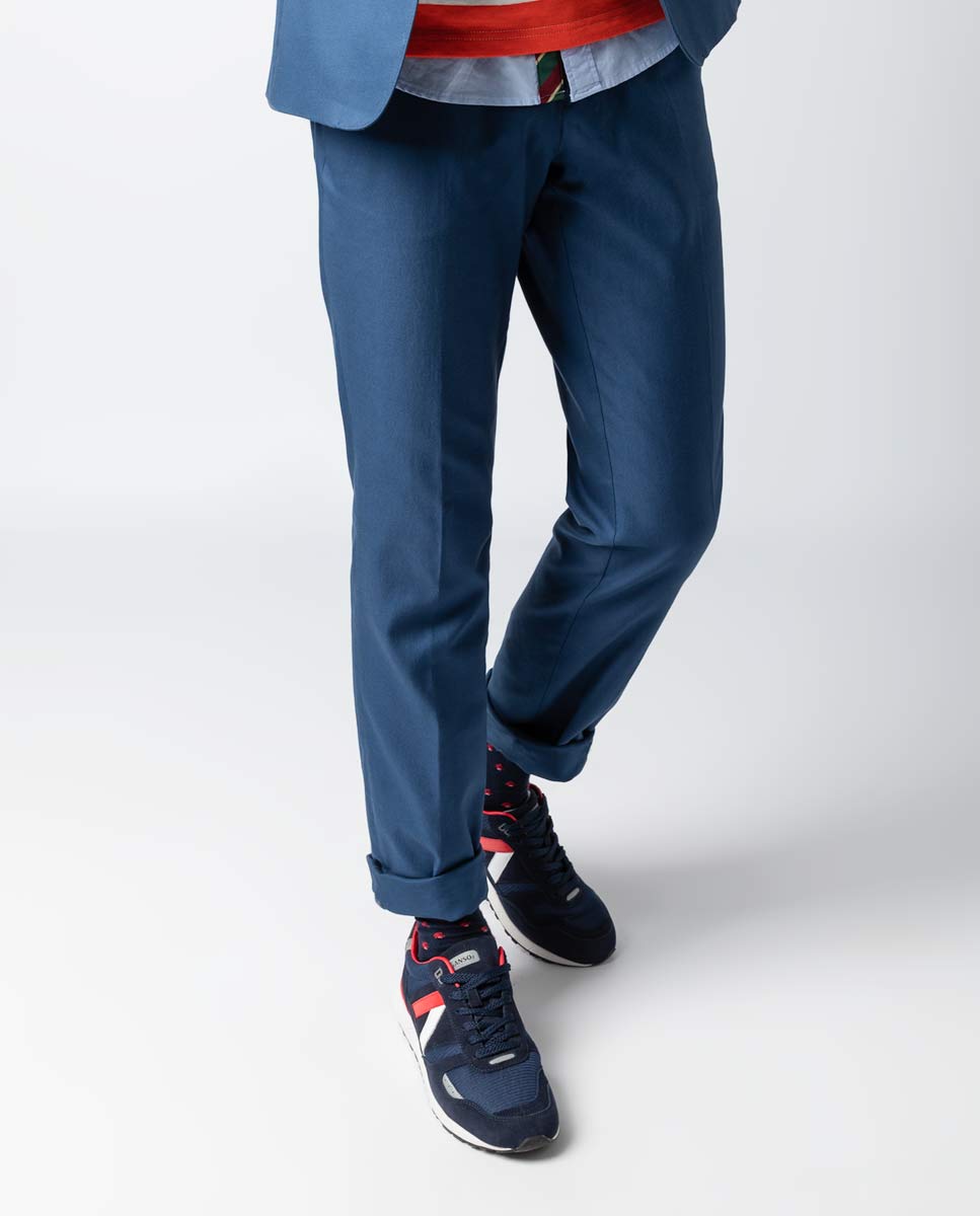 Blue Panama Trousers