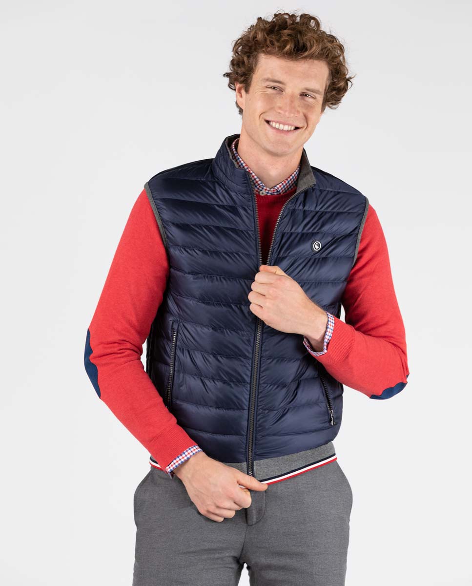 Down Basic Waist Coat Navy