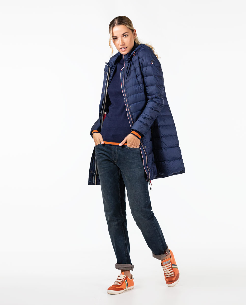 Long Navy Puffer