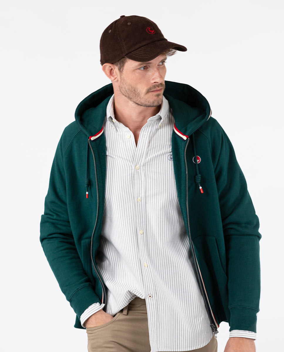 Bottle Green Patch Pocket W Zip
