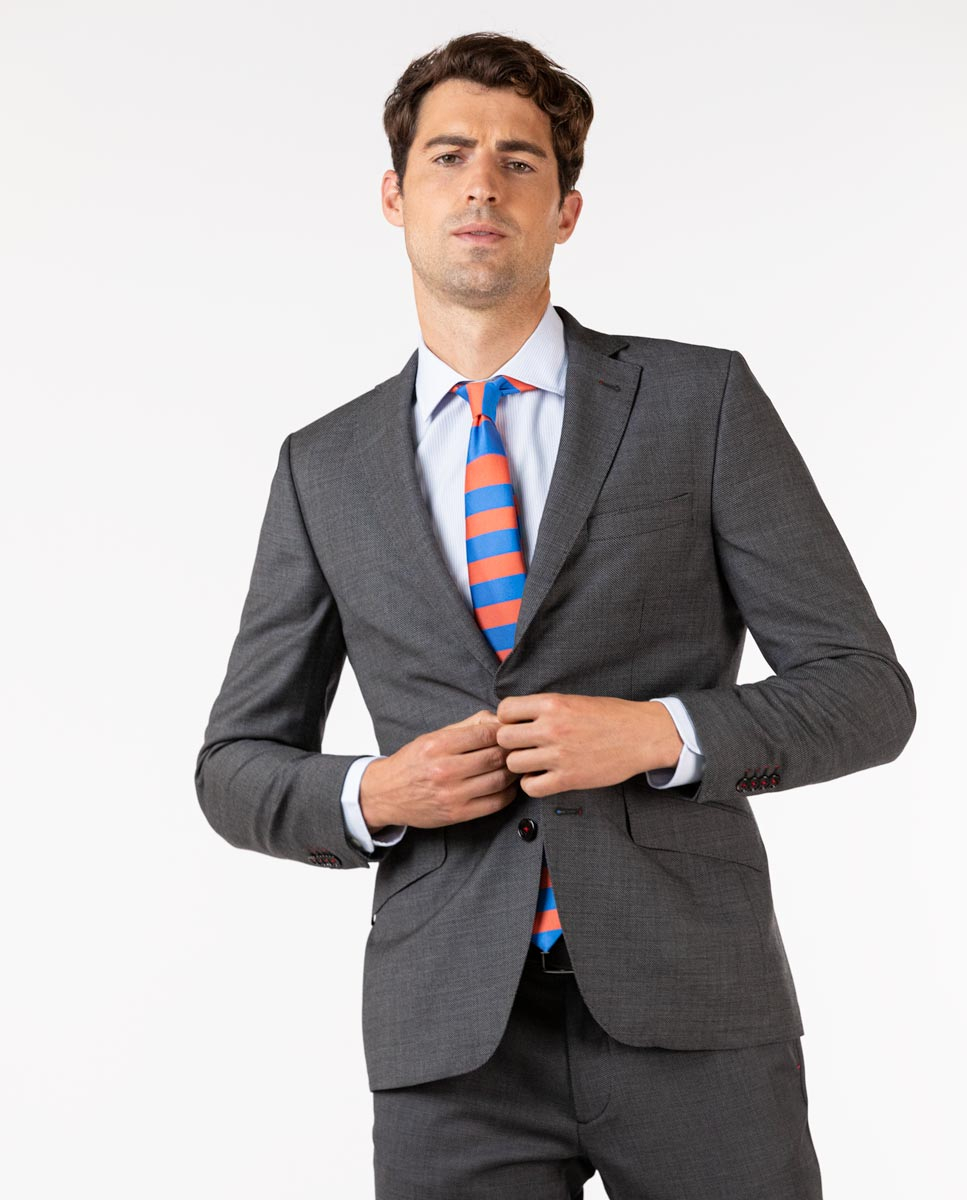 Dark Grey Birdseye Blazer
