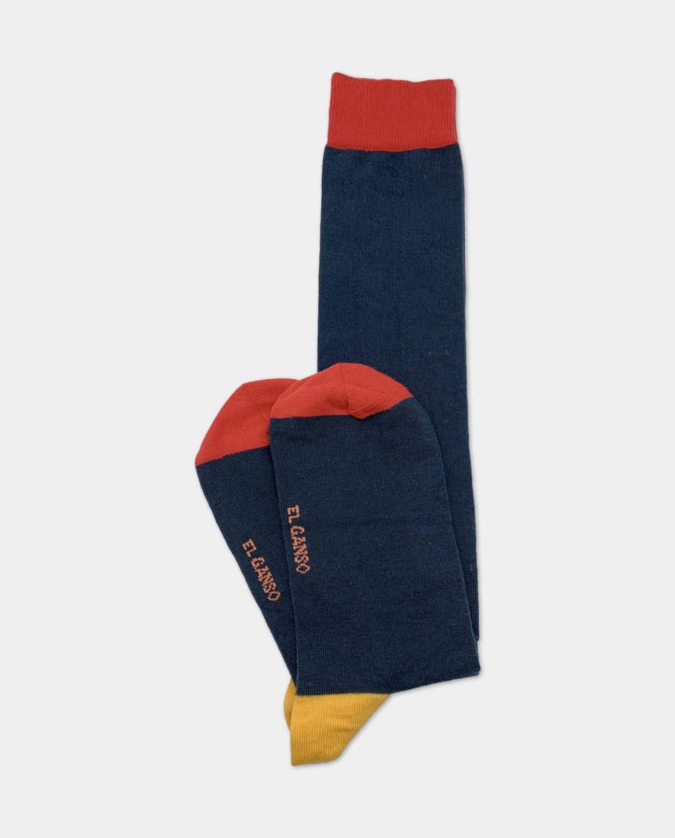 Calcetines Alto Liso Marino RFEF