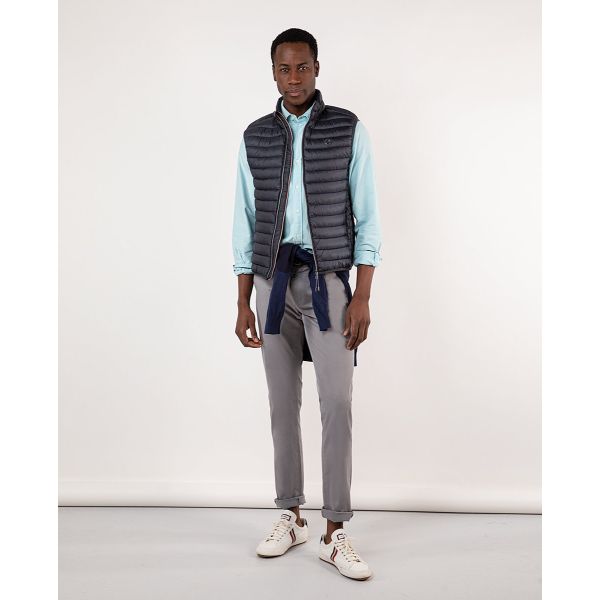 Basic Anthracite Grey Quilted Vest