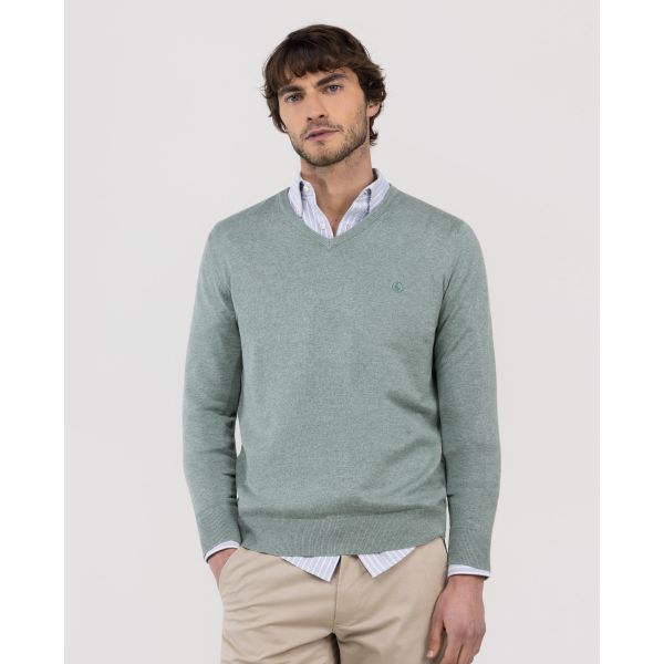 Jersey Cuello Pico Verde Menta