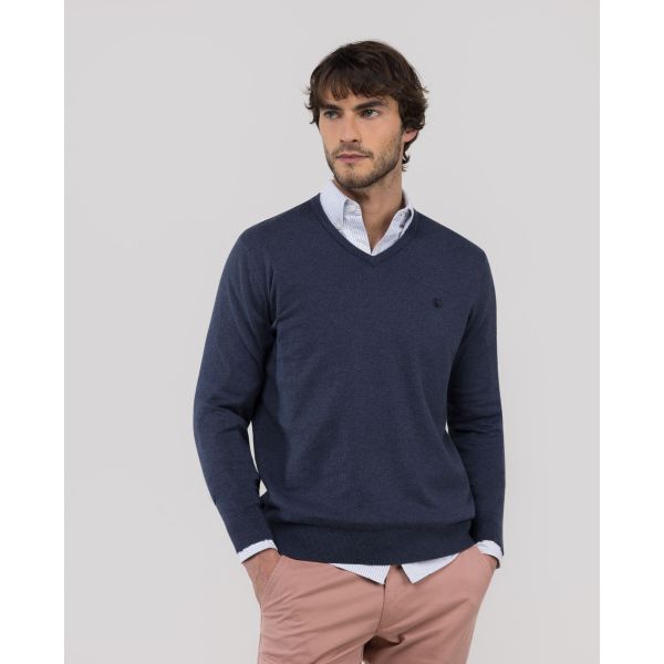 Jersey Cuello Pico Índigo