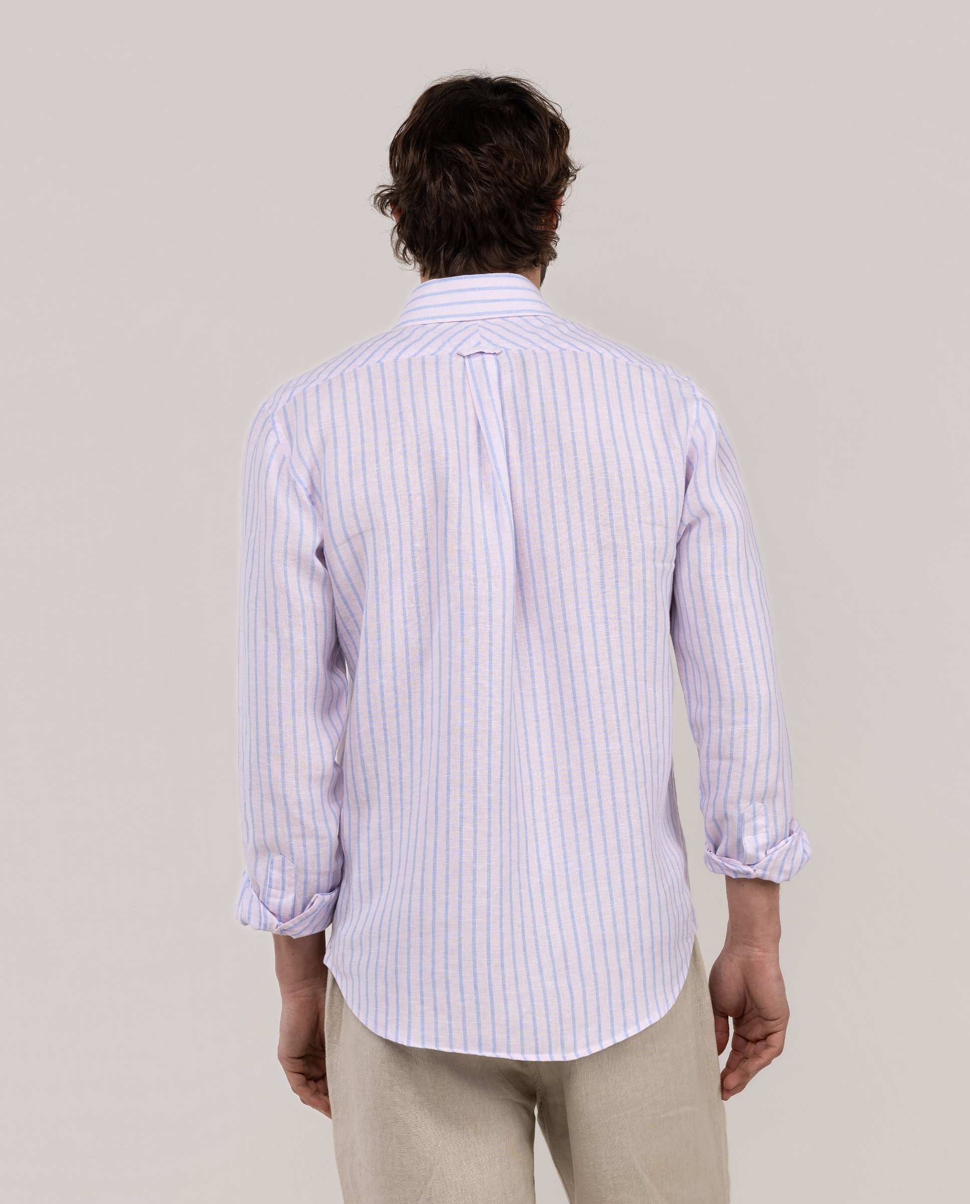 El Ganso® Butcher Navy Chambray Linen Shirt