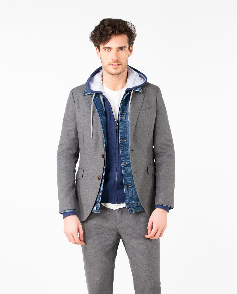 Grey Panama Blazer Separate