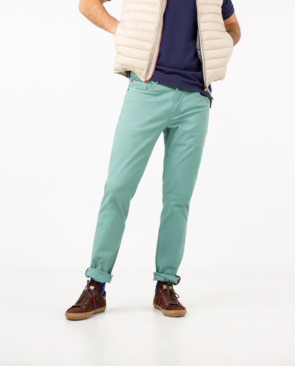 Green 5-Pocket Trousers