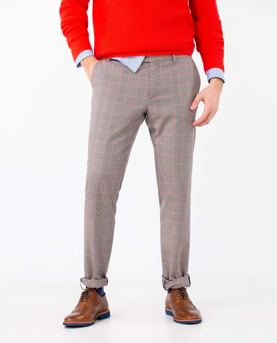 Beige Prince of Wales Check Trouser Separate