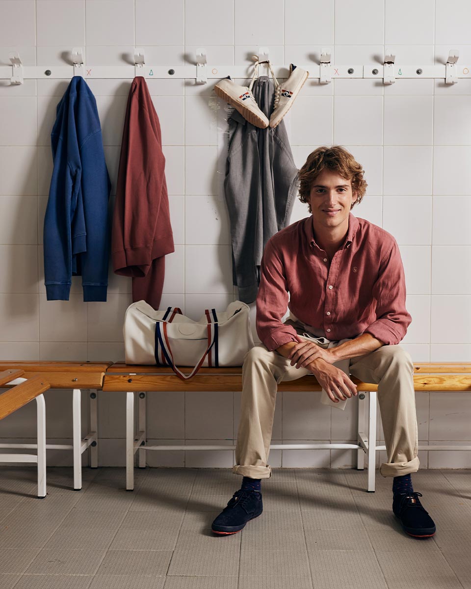 Garment Dyed Maroon Twill Shirt