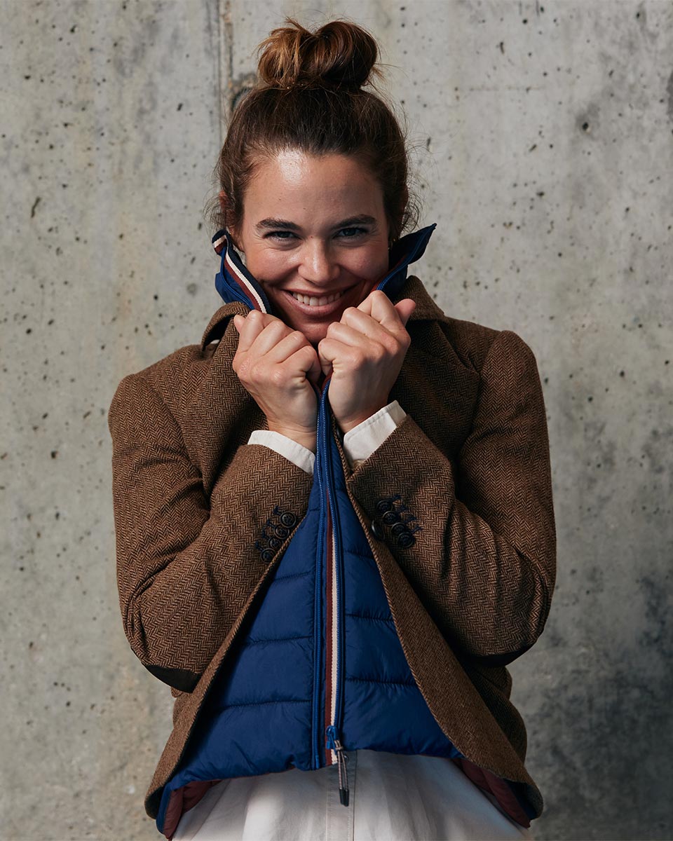 Basic Navy Quilted Vest