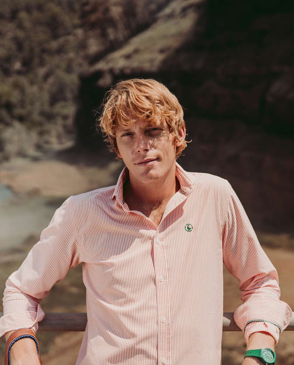 Camisa Reciclada Raya Yale Naranja GRS